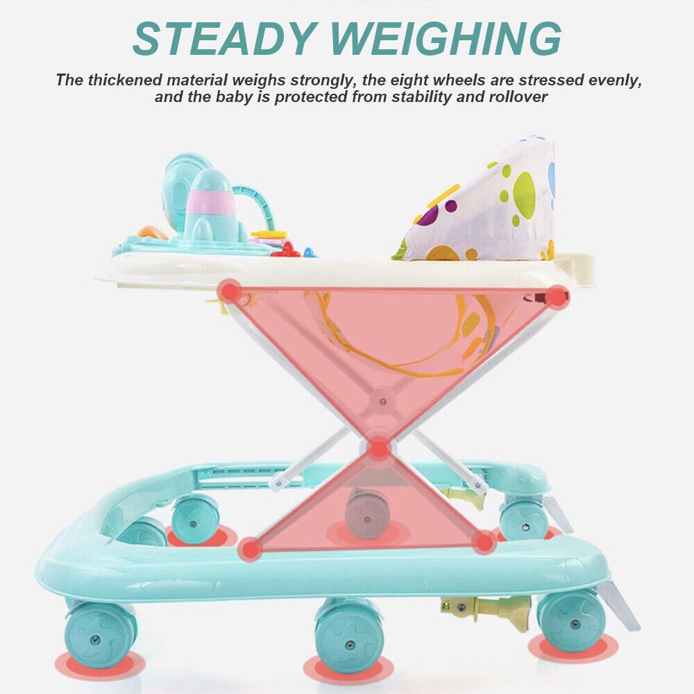 Baby Walker Bouncer First Steps Push Along Activity Music Ride On Car Melody UK
